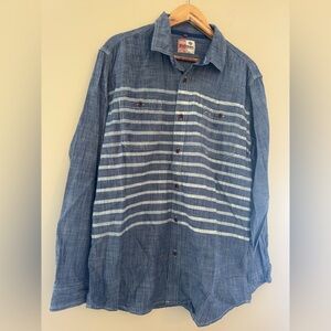 Ruff Hewn Blue and White Casual Shirt